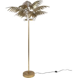 Clayre & Eef Vloerlamp Palm Ø 100x193 cm Goudkleurig Ijzer Staande Lamp