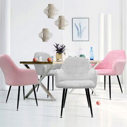2 x eetkamerstoelen grijs