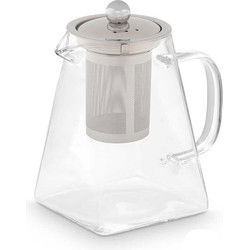 Vivalto Design Theepot - 800 ml - glas - transparant - deksel/handvat/infuser - Theepotten