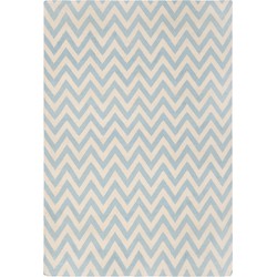 Safavieh Contemporary Indoor Flatweave Area Rug, Dhurrie Collection, DHU557, in Blue & Ivory, 152 X 244 cm