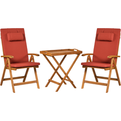 JAVA PREMIUM - Bistroset voor 2 - Rood - Acaciahout