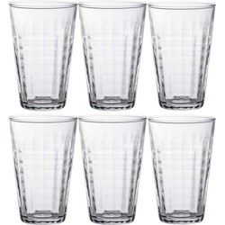 6x Drinkglazen/waterglazen transparant Prisme 330 ml - Longdrinkglazen