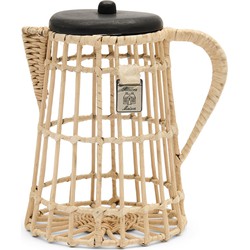 Rustic Rattan Coffee Cups Holder