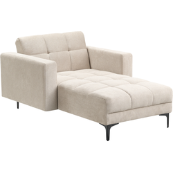 ALNES - Chaise longue - Beige - Polyester