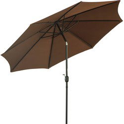 4goodz Outsunny Knikparasol Ø300 cm Aluminium met Draaihendel - Bruin