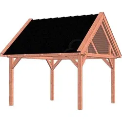 Trendhout douglas overkapping zadeldak XL, 415 x 440 cm