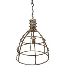 Clayre & Eef Hanglamp  Ø 39x47 cm Beige Ijzer Hanglamp Eettafel