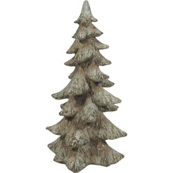 Clayre & Eef Kerstdecoratie Kerstboom 19x18x36 cm Bruin Kunststof