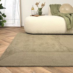 Wollen vloerkleed Twig groen - Interieur05