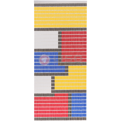 016 Vliegengordijn met Gekleurde vlakken - kant en klaar 92 x 209