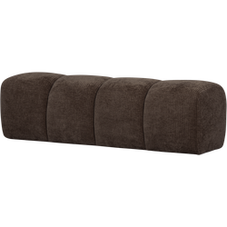 WOOOD Mojo Eetbankje 164 cm Mojo - Ribstof - Bruin - 49x164x45