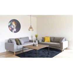 Salontafel Smoked Eikenhout 90cm - Naturel - Tafel Lugano