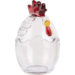 Clayre & Eef Glazen potje Kip Transparant Glas