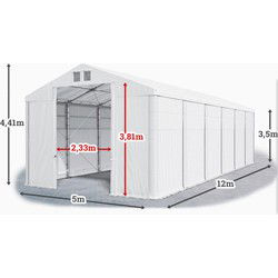 Opslagtent Wikinger Premium 5 x 12 x 4,6 mtr