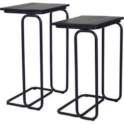 Kick bijzettafel Noah set van 2 - Zwart