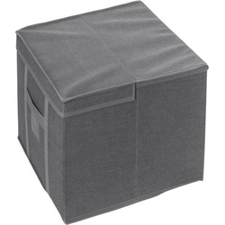 Dekbed/kussen opberghoes antraciet grijs met vacuumzak 40 x 40 x 25 cm - Opberghoezen