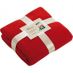 James & Nicholson Fleece bankdeken/plaid - 1x - rood - 130 x 170 cm - Plaids