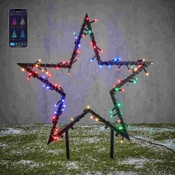 Luca Lighting Kerstverlichting Ster - 90x3x102 cm - Ijzer - Zwart