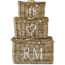 Riviera Maison Rustic Rattan Classic RM Basket Set of 3 pieces