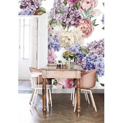 Zelfklevend behang XL Bloemen pastel 250x250 cm