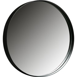 Woood Doutzen Spiegel Metaal Zwart ø 50 cm