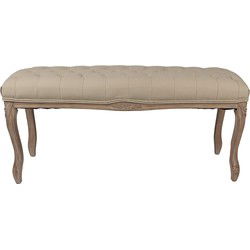 Clayre & Eef Bankje Bruin Beige Hout