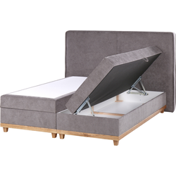 DYNASTY - Boxspringbed - Taupe - 160 x 200 cm - Polyester