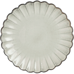 Mica Decorations Corfu Dinerbord - H2,5 x Ø26,5 cm - Keramiek - Grijs