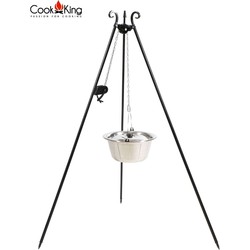 180 cm Tripod with 14 L Stainless Steel Pot + Winch