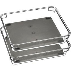 5Five Keuken lade organizer bakje - 2x - Tidy Smart - 16 x 23 x 4,5 cm - Bestekbakken