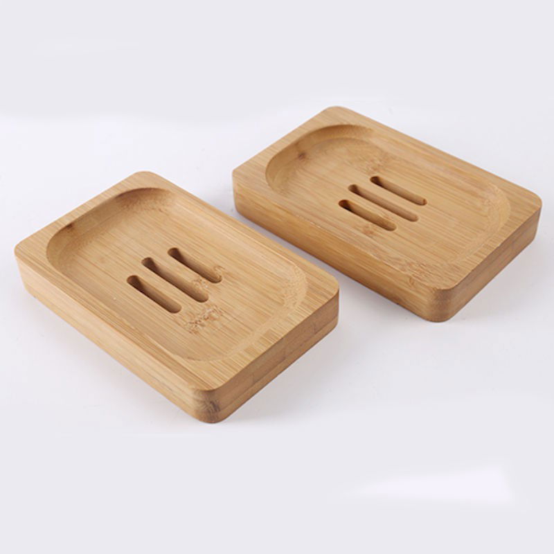 Decopatent® Bamboe Zeepbakje - Houten zeephouder voor in de douche, badkamer of keuken - zeepdoos - zeepschaaltje bamboe hout - 