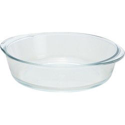 Ovenschaal rond glas 1,5 liter - Ovenschalen/braadslede - 21x21x6 cm - Ovenschalen