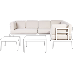 RIMA III - Tuinkussenhoezen set - Lichtbeige - Polyester