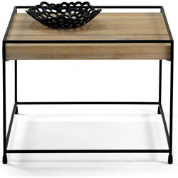 torna THIN WOOD 60 Salontafel - Zwart / Eiken bianco