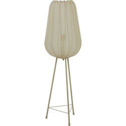 Light & Living - vloerlamp - Plumeria - beige - textiel - driepoot-lamp - E27 - 1735127