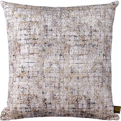 PTMD Curt Cream velvet square cushion square print