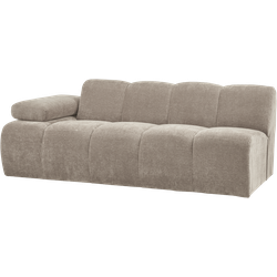 WOOOD Mojo 2-Zits Bank Met Arm Links - Ribstof - Zand - 74x200x97