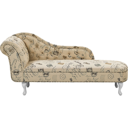 Beliani NIMES - Chaise longue-Beige-Polyester