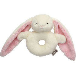Nature Planet Dieren baby rammelaar - konijn - pluche - 10 x 15 cm - Rammelaars