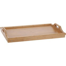 Dienblad voor op bed/tafeltje klappootjes hout 50 x 30 cm - Dienbladen