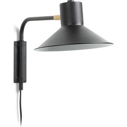 Kave Home - Aria wandlamp metaal klein zwart