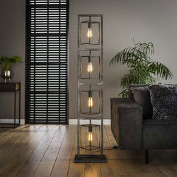 Hoyz - Vloerlamp Cubic Tower - 4 Lampen - 34x24x160