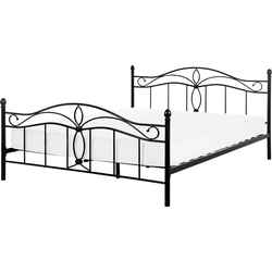 ANTLIA  - Tweepersoonsbed - Zwart - 160 x 200 cm - Metaal