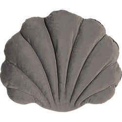 Clayre & Eef Sierkussen Schelp Grijs Polyester