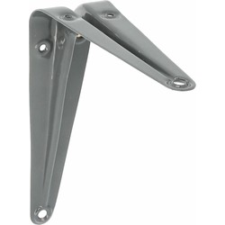 AMIG Plankdrager/planksteun van metaal - gelakt grijs - 150 x 125 mm - Plankdragers