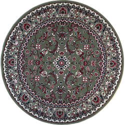 Nain Klassiek - Rond - Laagpolig Oosters Vloerkleed - Vintage Tapijt - Groen- 200 CM ROND