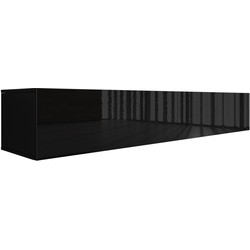 Meubella - TV-Meubel Flame XL - Zwart - 180 cm