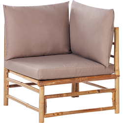 Beliani CERRETO - Tuinstoel-Beige-Bamboehout