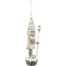 Clayre & Eef Kersthanger Notenkraker 11 cm Beige Kunststof Kerstdecoratie