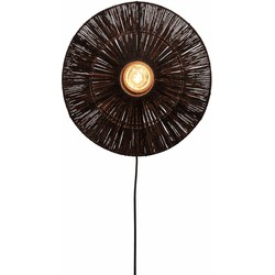 Wandlamp Iguazu - Jute Zwart - Ø40cm